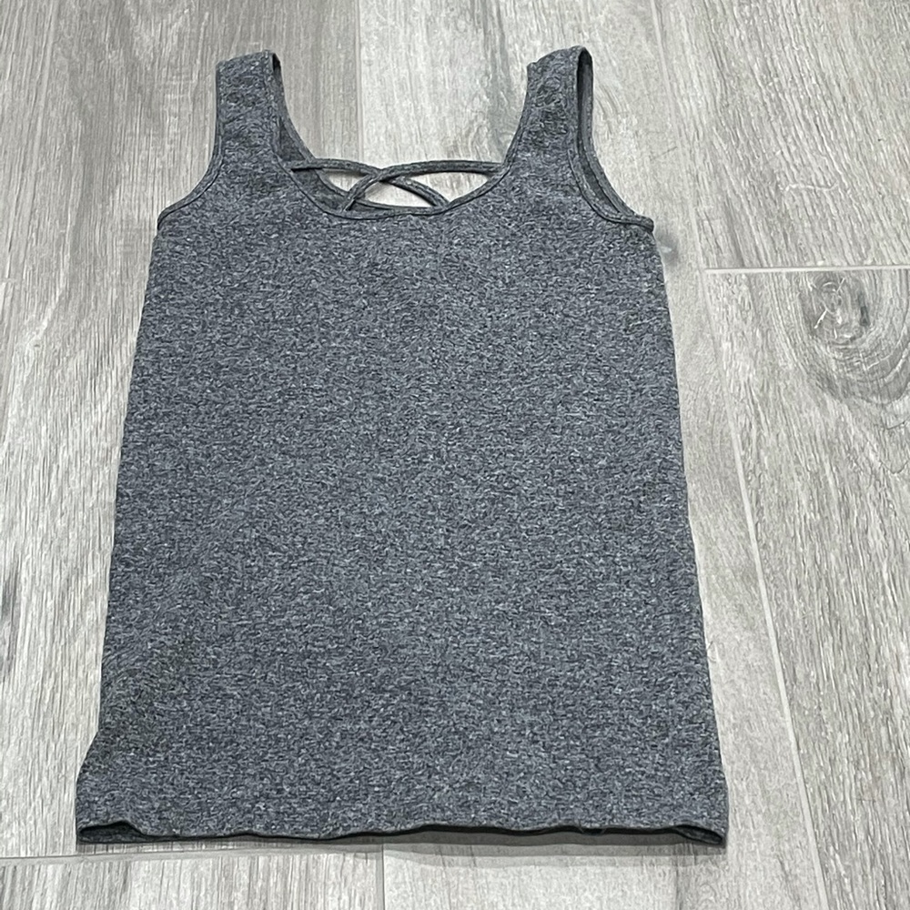 Suzette charcoal gray tank O/S